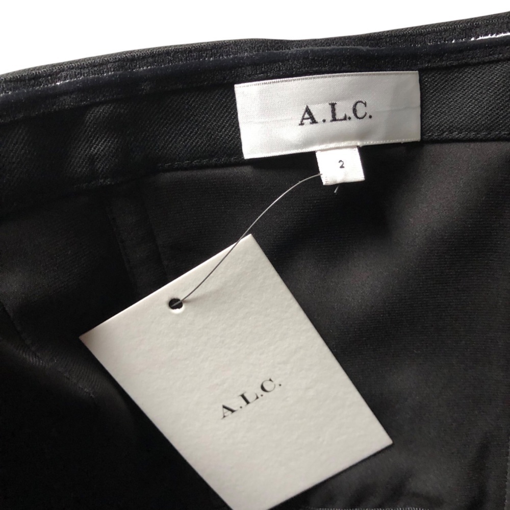 A.L.C. Kate Strapless Belted Black Wide Leg Jumpsuit Size 2 NWT - Picture 7 of 14